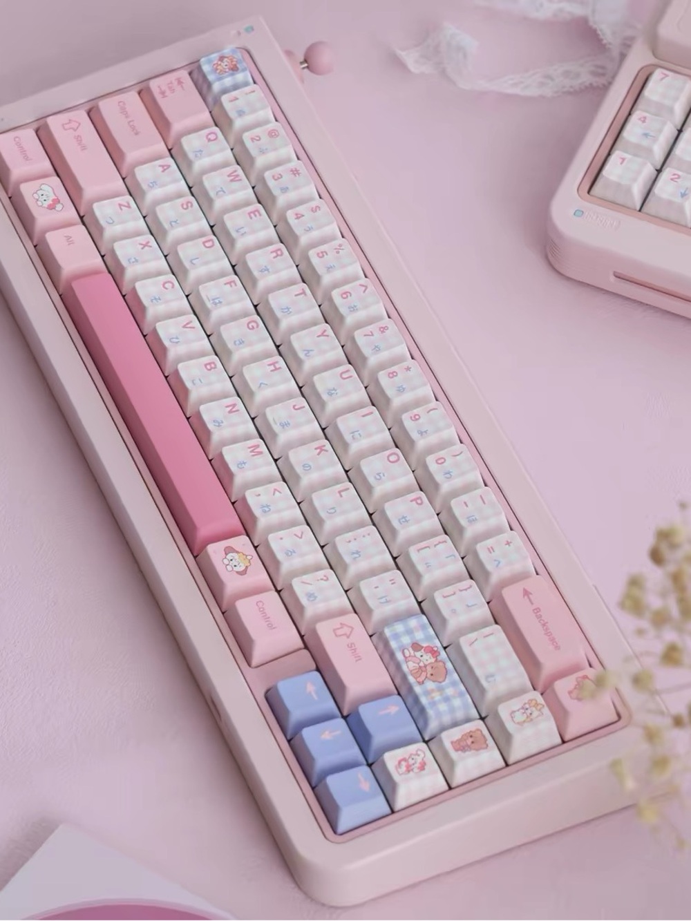 Cute Pink Kitty Cat Themed Mechanical Keycap